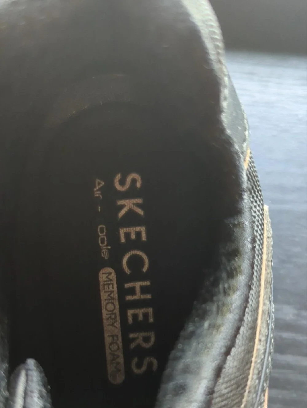 Skechers Men's Black Sneakers with Bronze Details